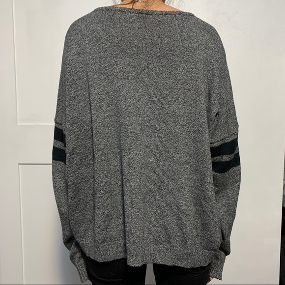 Brandy Melville Sweater with Striped Sleeve - Picture 2 of 2